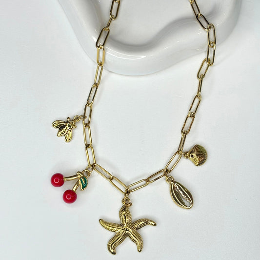 collier cereza acier inoxydable