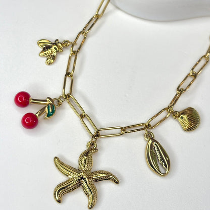 collier cereza acier inoxydable