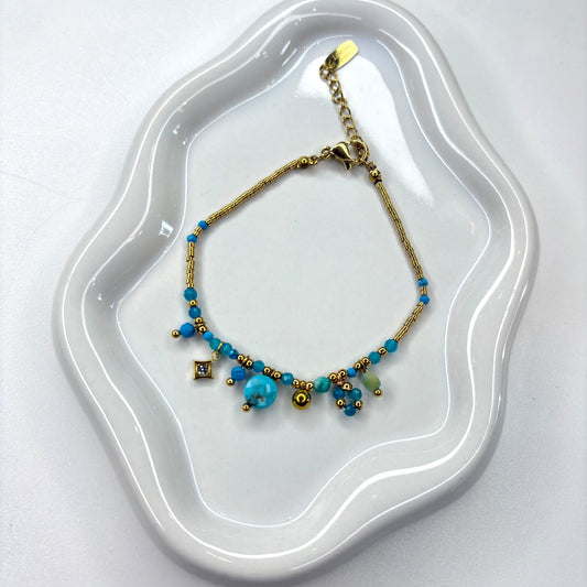 bracelet lupita acier turquoise 