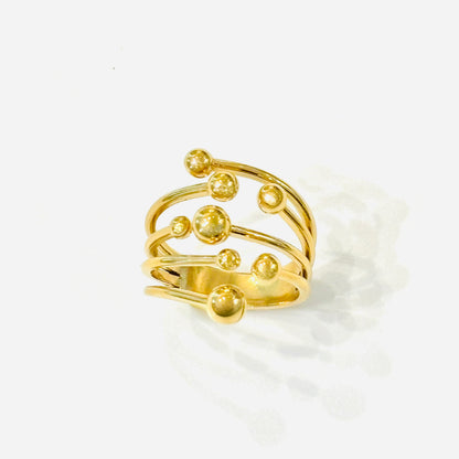 Bague Doreen en acier inoxydable doré