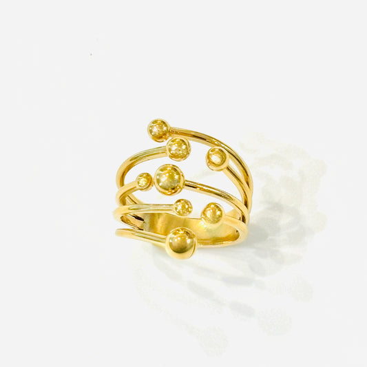 Bague Doreen en acier inoxydable doré