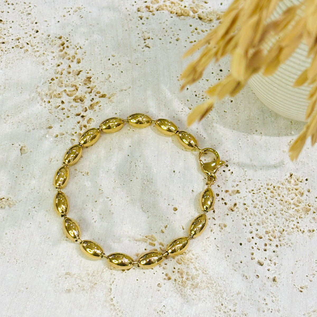 Bracelet SIDONA en acier inoxydable doré