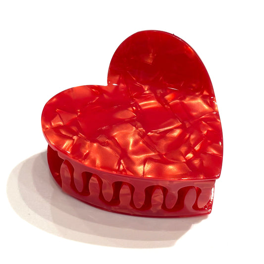 Pince à cheveux Amore Gris Collection
Acétate de cellulose fleur de coton

Pince à cheveux en forme de coeur rouge