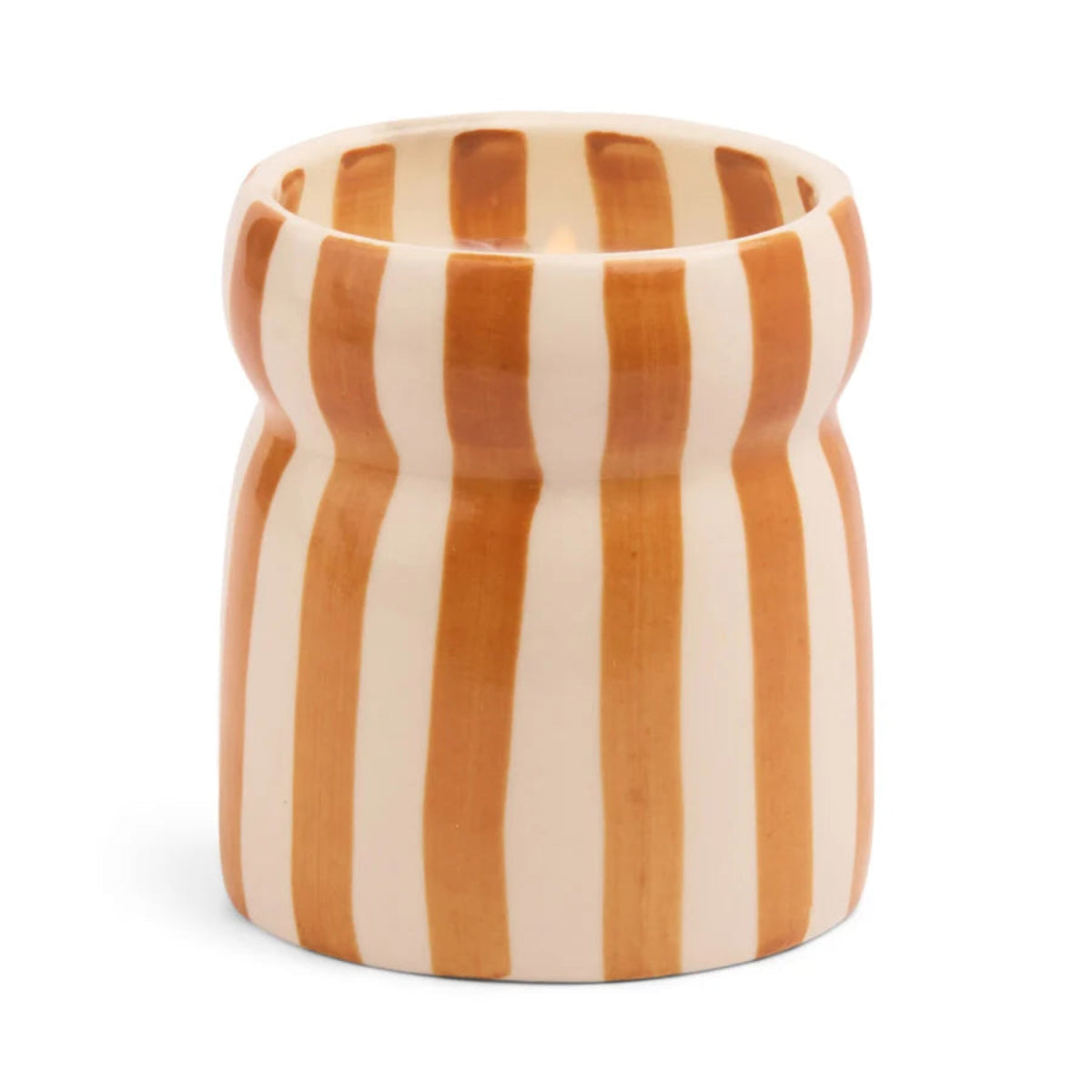 Bougie parfumée Sienna Sunset Cabana Paddywax
Bougie pot céramique rayures terracotta et blanc