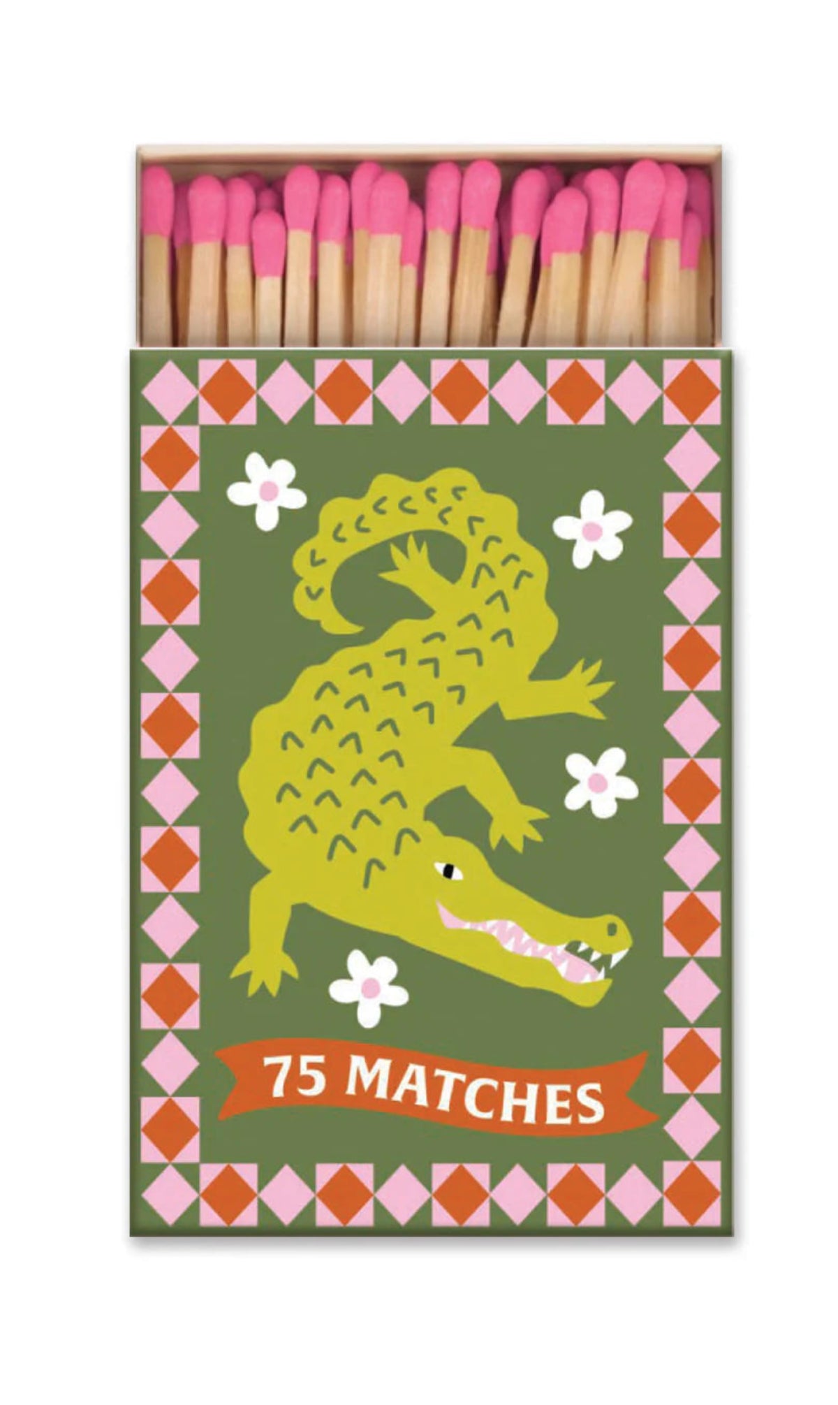 Boite de 75 allumettes PADDYWAX
A DOPO CROCODILE
Illustration crocodile et fleurs