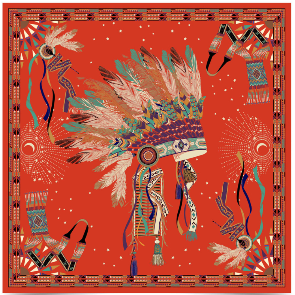 foulard Aneko rouge Wild by Hipanema