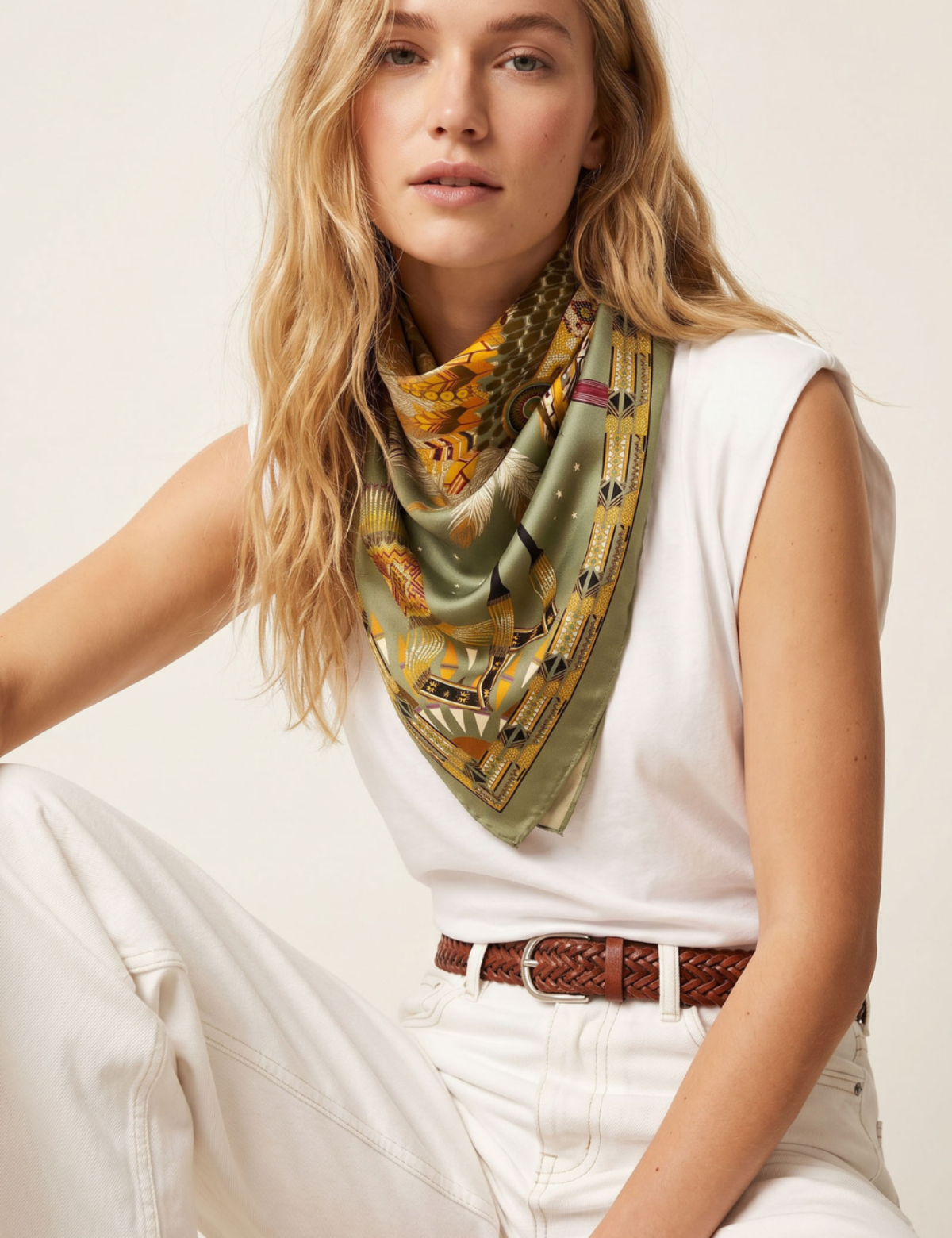foulard aneko vert medium wild
