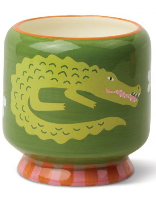 Bougie Paddywax
Collection A DOPO 
Bougie Crocodile Prickly Pear 
Composée de cire de soja, entonoir en céramique