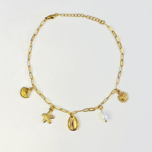 Bracelet de cheville été en acier inoxydable doré avec pampilles charms été coquillages, soleil, étoile de mer et véritable perle d'eau douce
Bracelet de cheville tendance été ajustable anneaux de rappel acier inoxydable
Bijou tendance été 2026
Chaine de cheville été en acier inoxydable et charms coquillages été et perle d'eau douce véritable
bijoux été acier inoxydable tendance 
bijouterie paris 16
