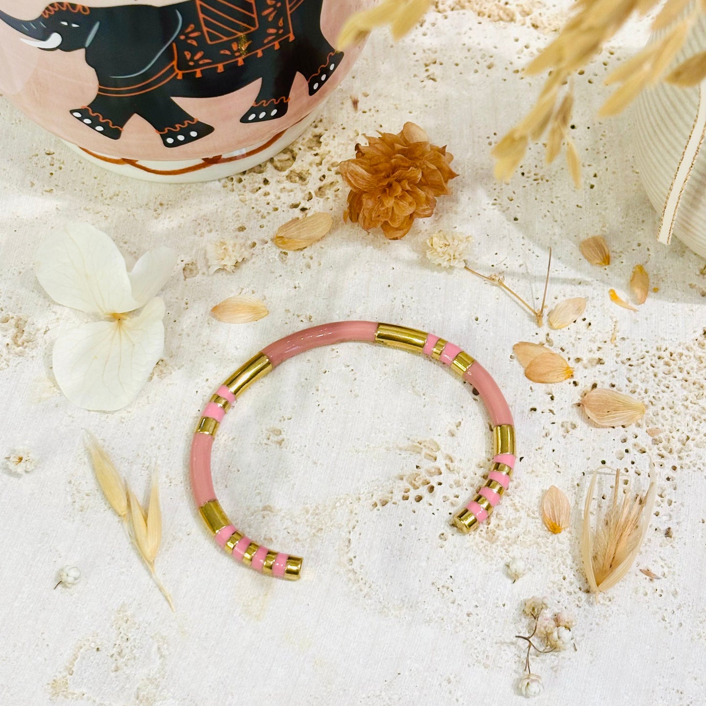 bracelet jonc eros rose