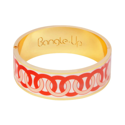 bracelet ring print orange tonic bangle up