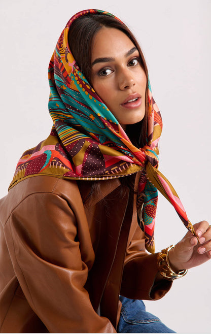 foulard medium cactus orange wild by hipanema