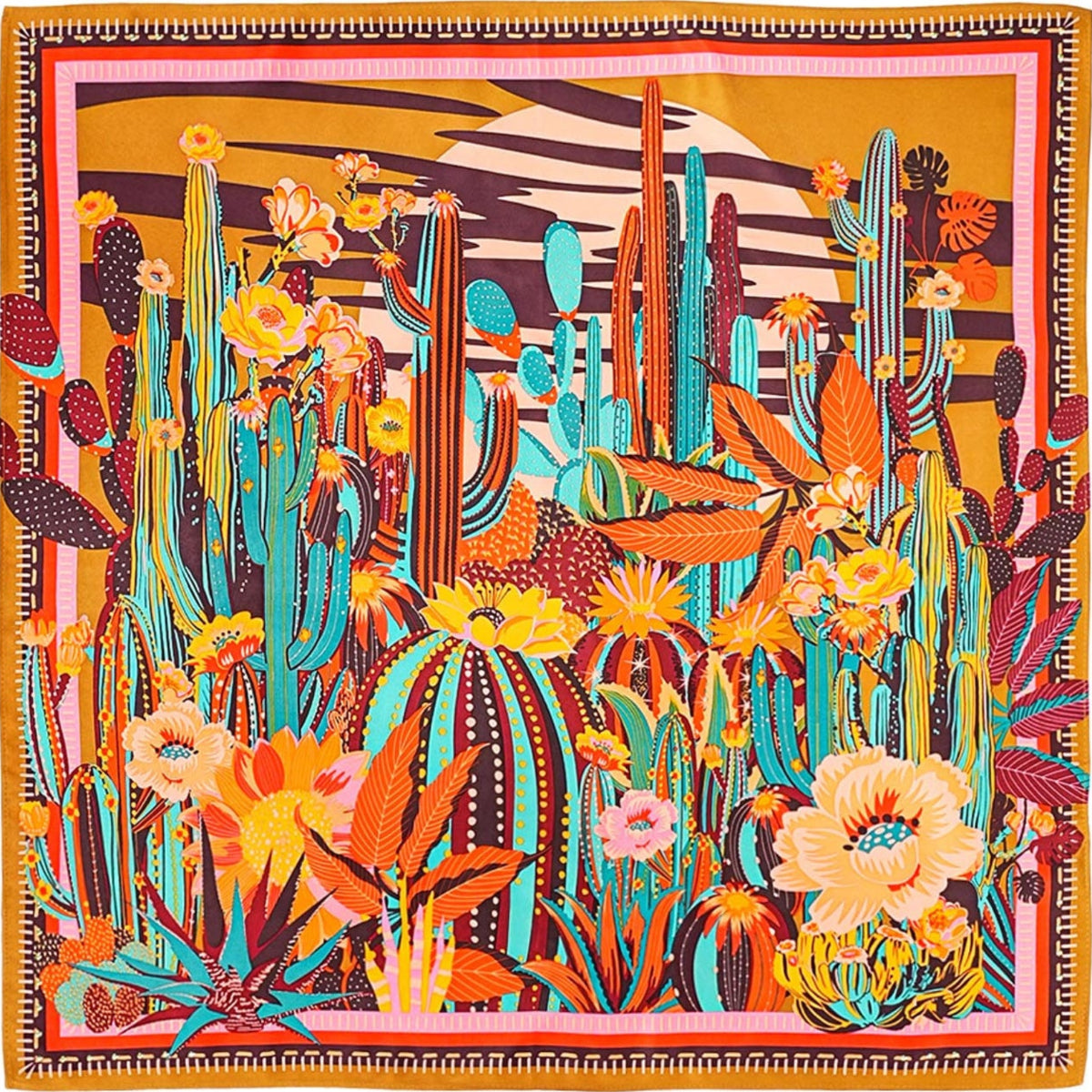 cactus orange foulard wild 