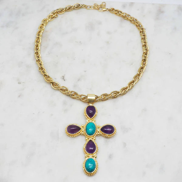 Collier Faith Turquoise Améthyste Niiki Paris