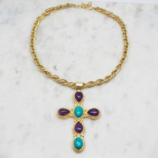 Collier Faith Turquoise Améthyste Niiki Paris