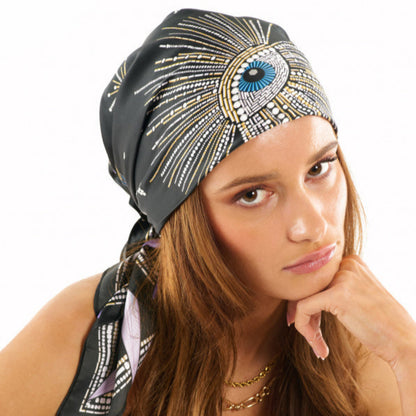foulard comete noir medium wild