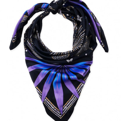 foulard comete noir posé wild