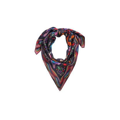 Foulard Medium Crazy World Noir Wild by Hipanema