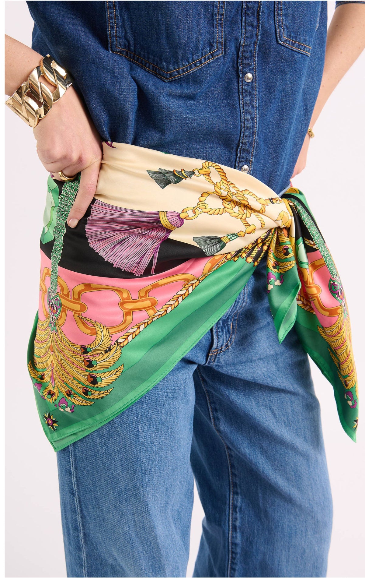 Foulard Diamonds vert Wild