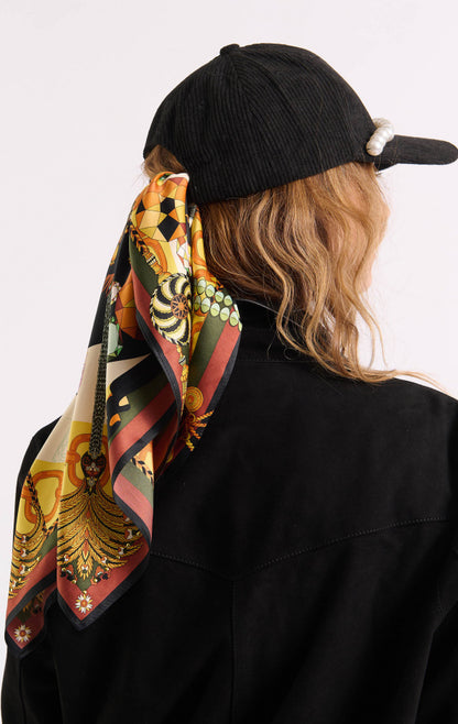 Mini foulard Diamonds noir