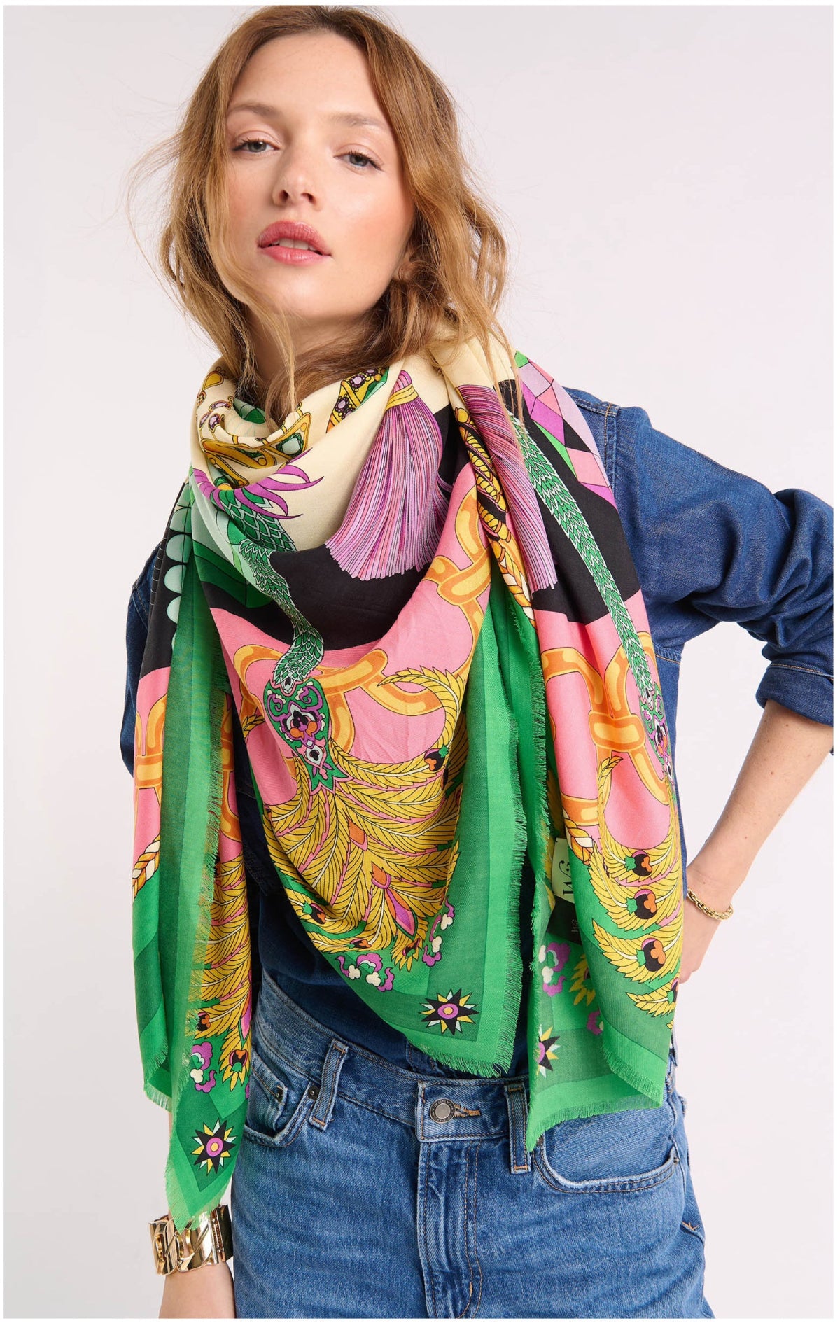 Big Diamonds vert foulard Wild by Hipanema