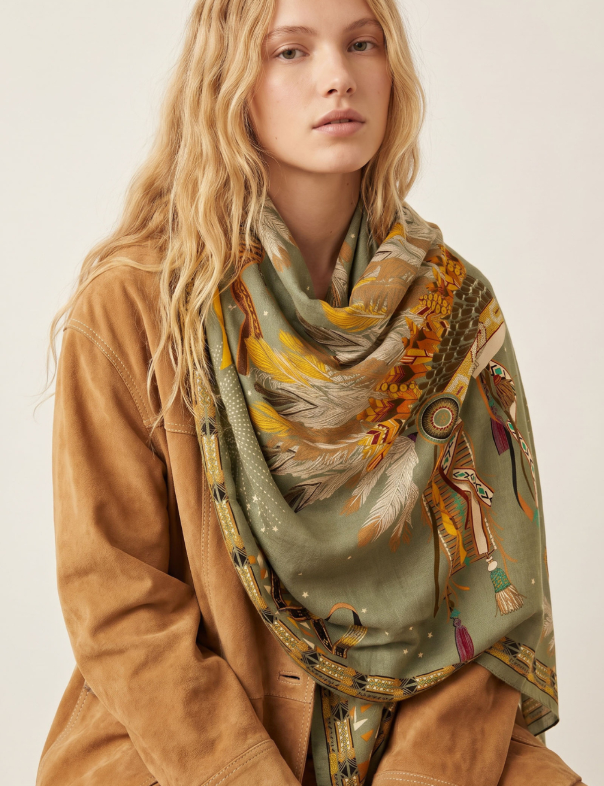 Big Foulard Aneko vert Wild by Hipanema