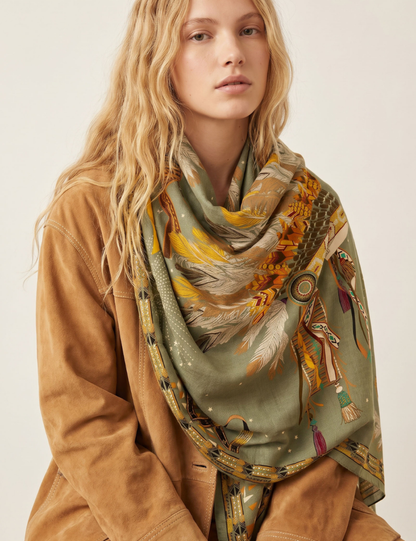 Big Foulard Aneko vert Wild by Hipanema