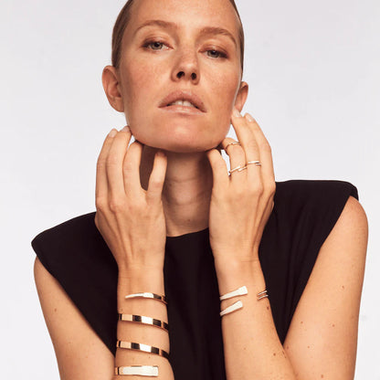 Jonc Tara Blanc Sable – Gris Bijoux