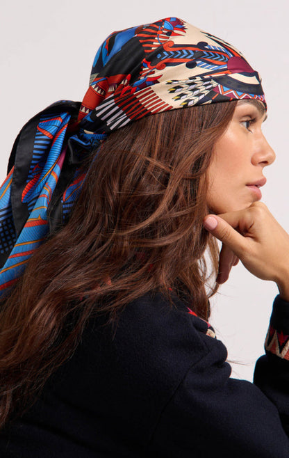 Machu Pichu foulard Wild bleu