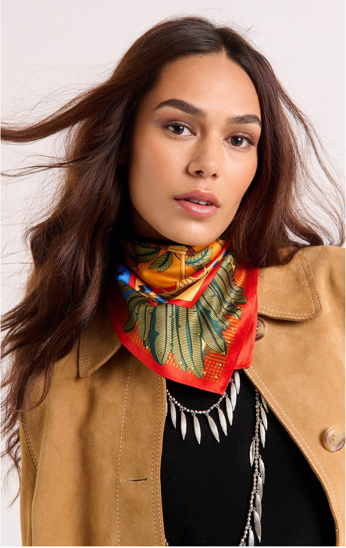 Mini foulard Machu Pichu ocre Wild 