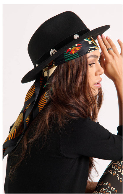 Foulard medium machu pichu noir 