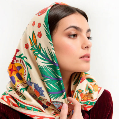 foulard medium magic india beige