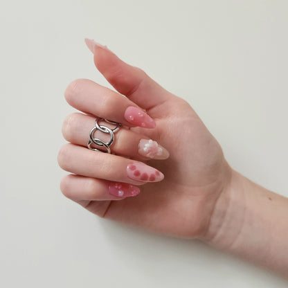 Bague Nayeli en acier inoxydable argenté