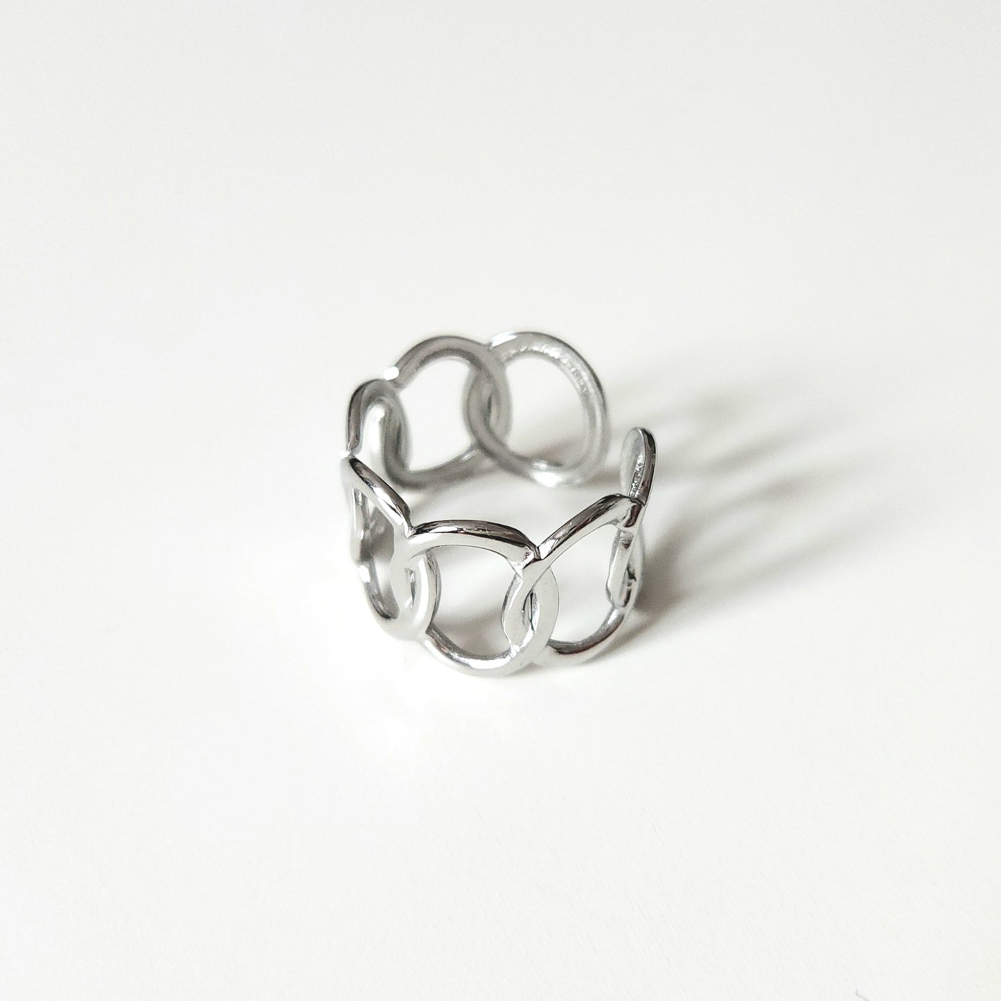 Bague Nayeli en acier inoxydable argenté