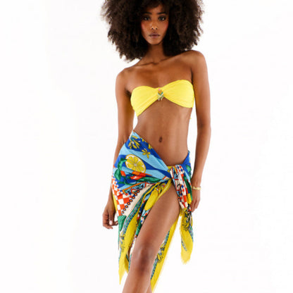 foulard big sicily bleu posé wild