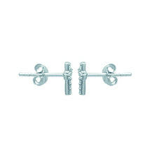 Boucles d'oreilles Cruz serties argent