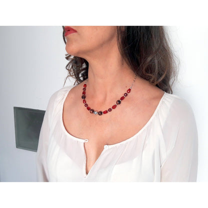 Collier Grace en argent et pierres