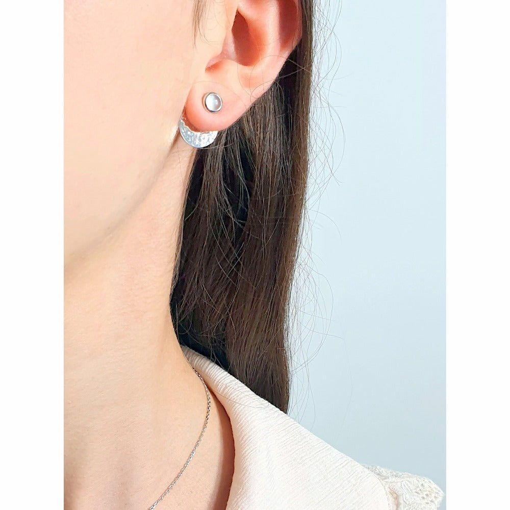 Boucles d'oreilles Moon argent