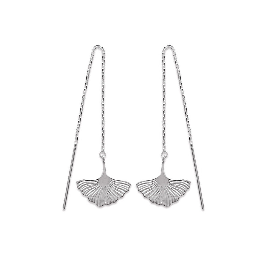 Boucles d'oreilles Ginkgo Argent