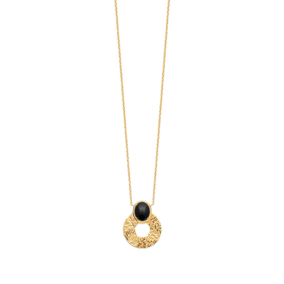 Collier Chic Black Plaqué or