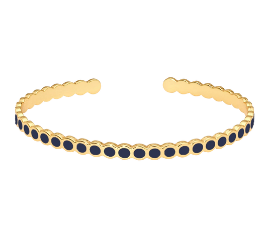 Bracelet jonc Lumi II bleu nuit