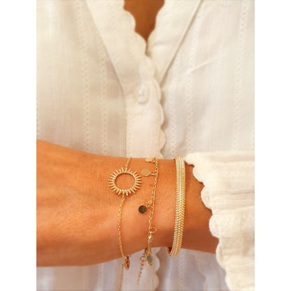 Bracelet jonc Gabrielle plaqué or