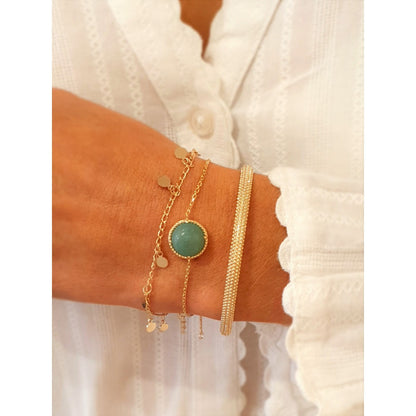Bracelet jonc Gabrielle plaqué or