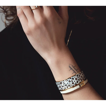 Bracelet jonc Tina Blanc sable