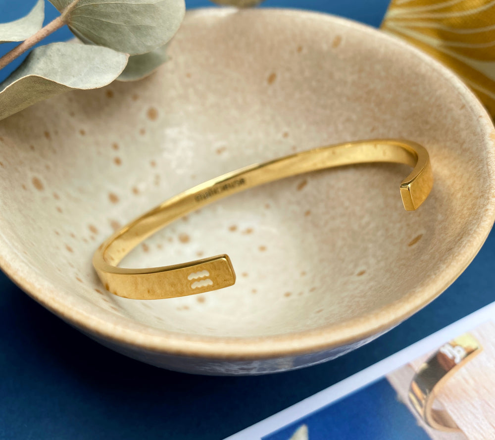 Bracelet jonc Verseau Or light