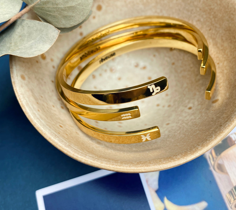 Bracelet jonc Verseau Or light