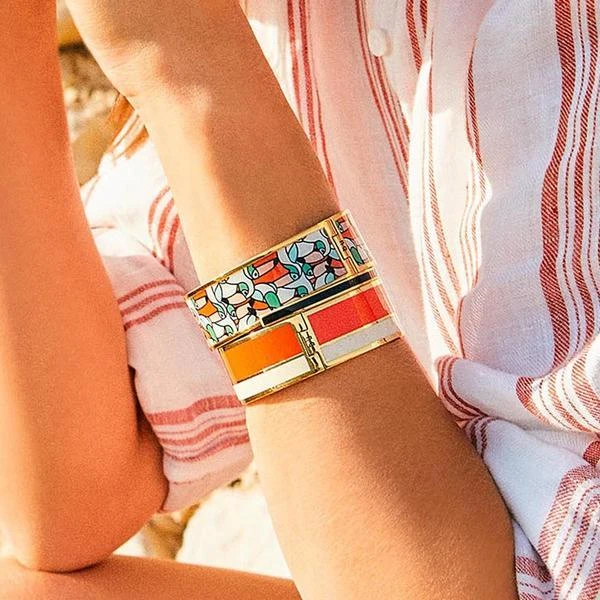 Bracelet Vaporetto -  Tangerine / Blanc sable
