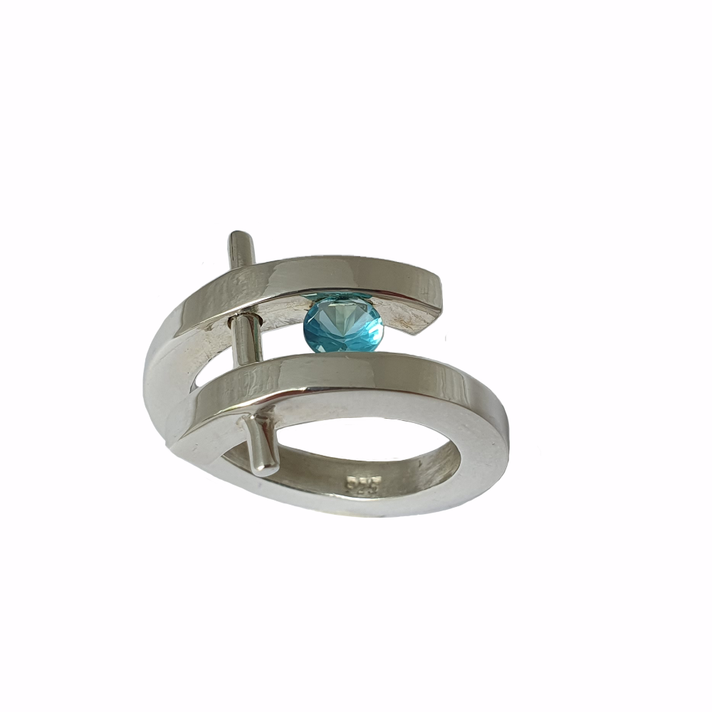 Bague barrette en argent