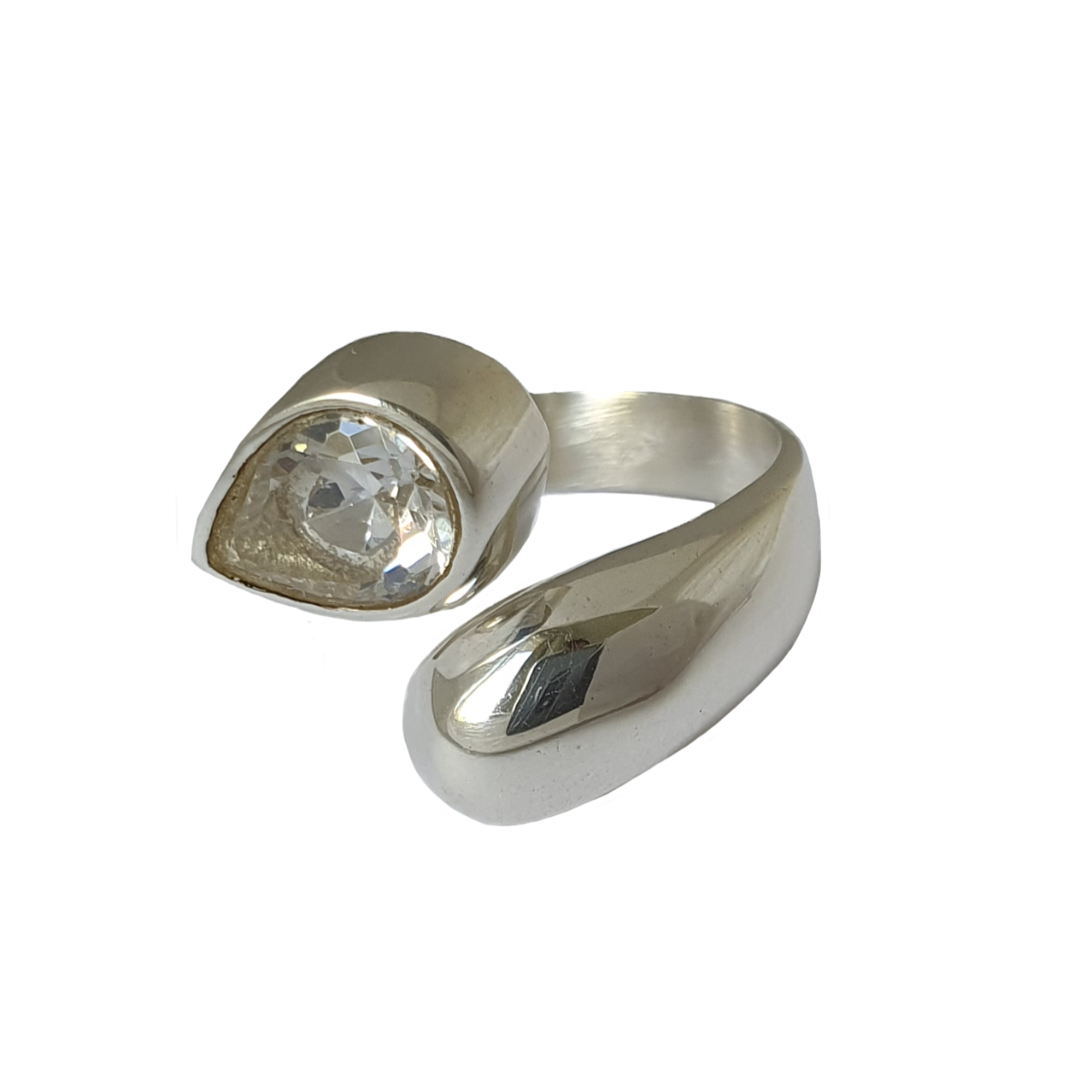 Bague poire argent