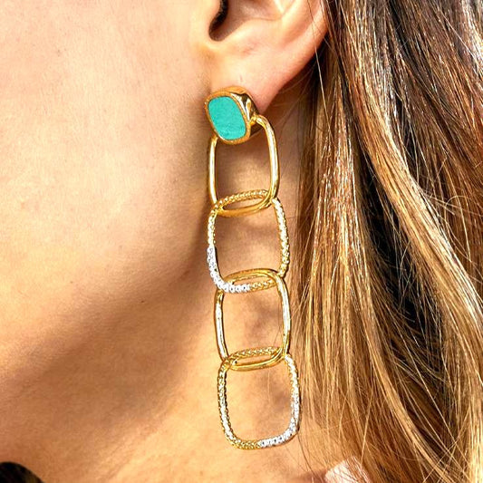 Boucles d'oreilles Kaïa Turquoise Be Maad